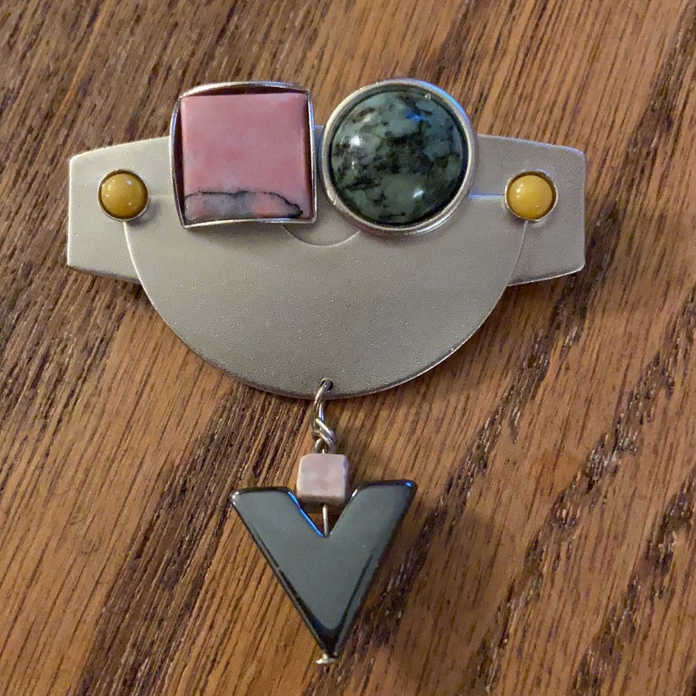 Vintage GALE ROTHSTEIN Abstract Modernist Artisan Brooch Pin